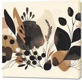 obraz-100x100cm-flora-w-odcieniach-ziemi