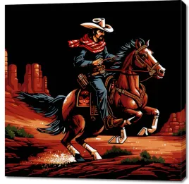 obraz-100x100cm-galop-przez-prerie
