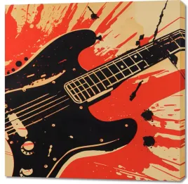 obraz-100x100cm-gitara-elektryczna
