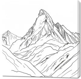 obraz-100x100cm-gorski-szkic