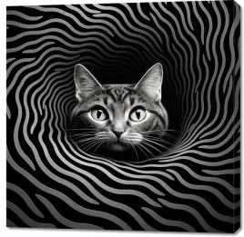 obraz-100x100cm-hipnotyzujacy-koci-wzrok