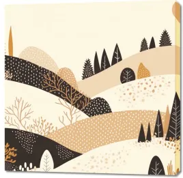 obraz-100x100cm-jesien-w-wzgorzach