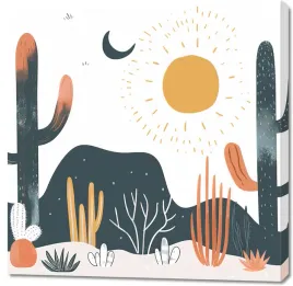obraz-100x100cm-kaktusy-przy-dniu