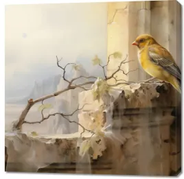 obraz-100x100cm-kanarek-na-skraju