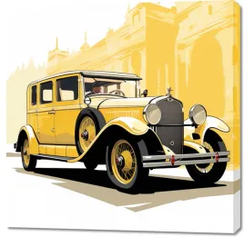 obraz-100x100cm-klasyka-motoryzacji