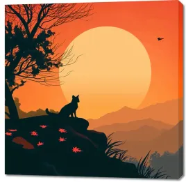 obraz-100x100cm-kocie-wzgorze