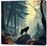 obraz-100x100cm-lesne-echa