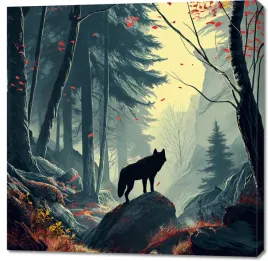 obraz-100x100cm-lesne-echa