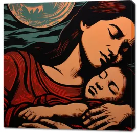 obraz-100x100cm-matczyne-wiezi