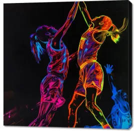 obraz-100x100cm-mecz-w-kosza