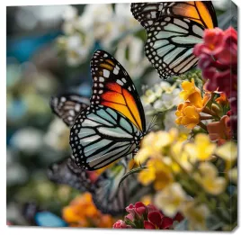 obraz-100x100cm-motyle-na-lace