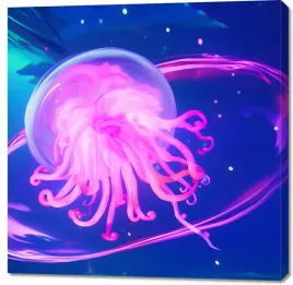 obraz-100x100cm-neonowa-meduza