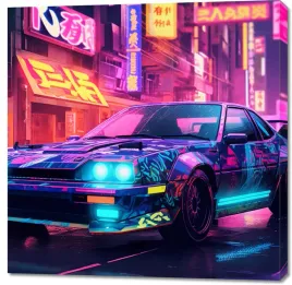 obraz-100x100cm-nocny-rajd-w-neo-tokio