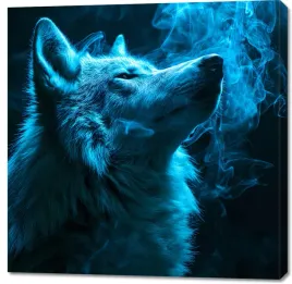 obraz-100x100cm-oddech-wilka
