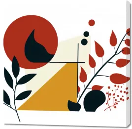 obraz-100x100cm-ogien-i-flora