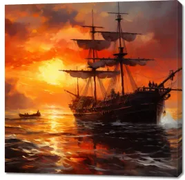 obraz-100x100cm-ogien-na-wodzie