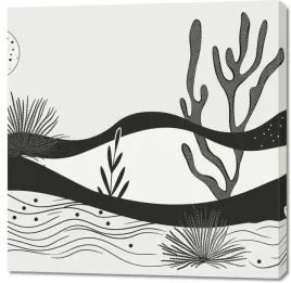 obraz-100x100cm-ogrod-przy-nocy