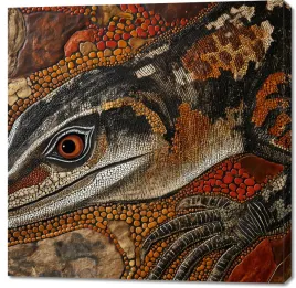 obraz-100x100cm-oko-jaszczurki