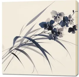 obraz-100x100cm-orchidea-w-sepii