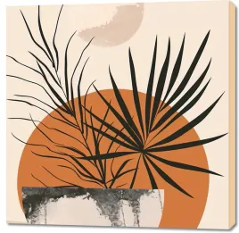 obraz-100x100cm-palmowy-zachod