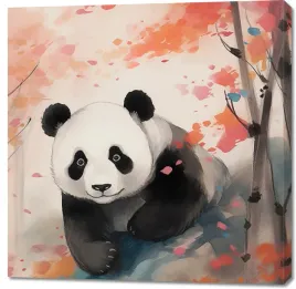 obraz-100x100cm-panda-wsrod-klonow