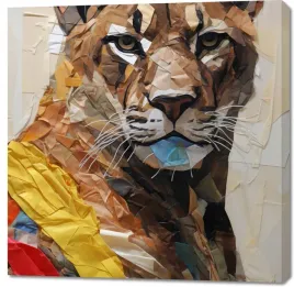 obraz-100x100cm-papierowy-tygrys