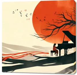 obraz-100x100cm-pianistka