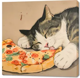obraz-100x100cm-pizza-dla-kota