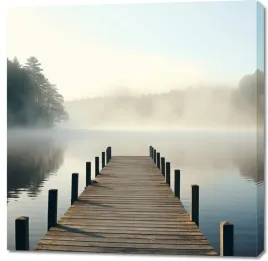 obraz-100x100cm-poranna-cisza-przy-wodzie