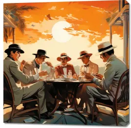 obraz-100x100cm-posiedzenie-w-tropikach