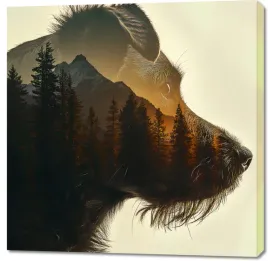 obraz-100x100cm-psi-duch-lasu