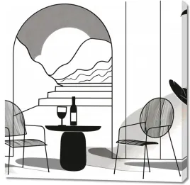 obraz-100x100cm-relaks-w-monochromie