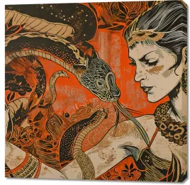 obraz-100x100cm-rozmowa-z-wezem