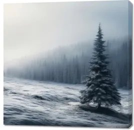 obraz-100x100cm-samotna-choinka