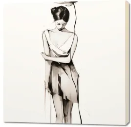 obraz-100x100cm-samotna-kwiecista-muza