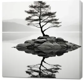 obraz-100x100cm-samotne-drzewo
