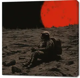 obraz-100x100cm-samotnosc-w-kosmosie