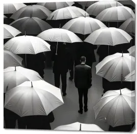 obraz-100x100cm-samotnosc-w-tlumie