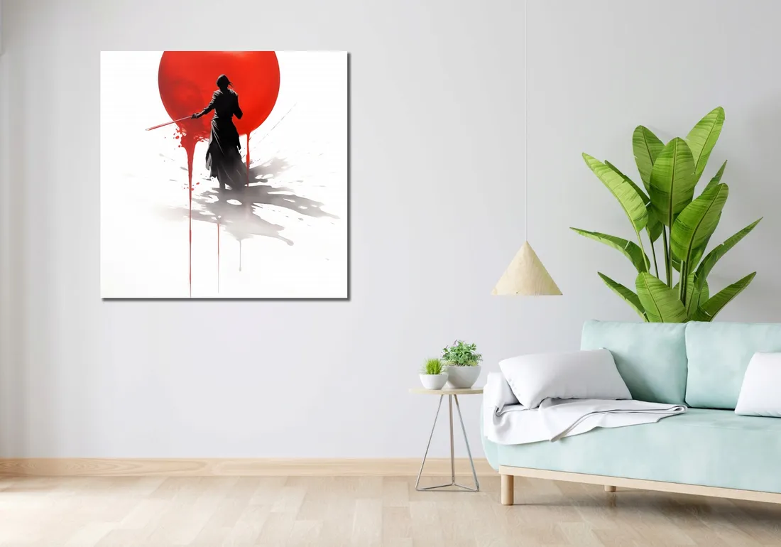 obraz-100x100cm-samotny-samuraj