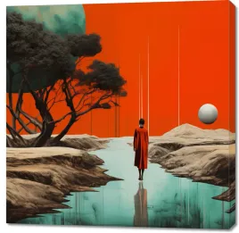 obraz-100x100cm-sciezka-wodnej-decyzji