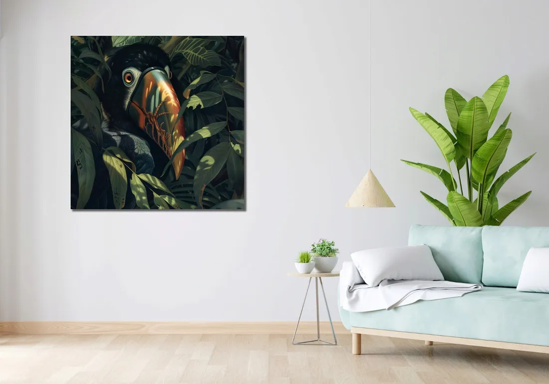 obraz-100x100cm-skryty-tukan