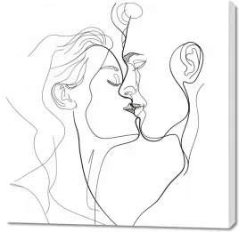 obraz-100x100cm-splot-linii-i-milosci