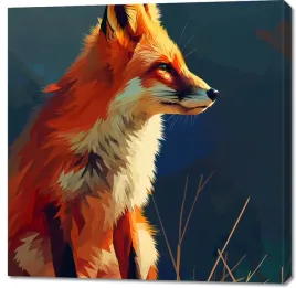 obraz-100x100cm-spojrzenie-lisicy