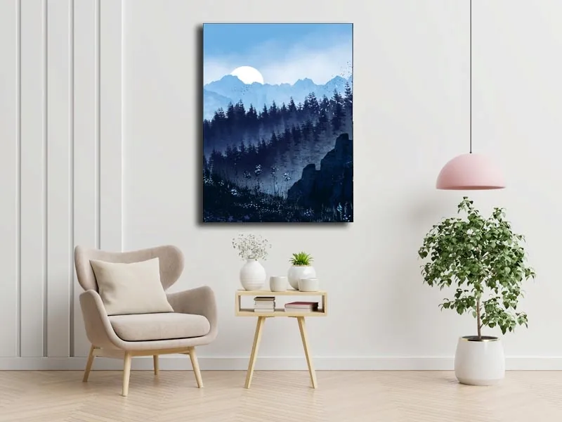 blekitny-las-obraz-na-plotnie-30x40-cm-stan-nowy