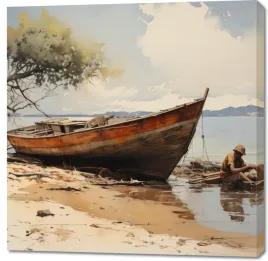 obraz-100x100cm-spokoj-przybrzeza