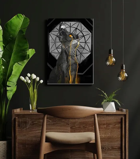 czarny-kot-obraz-na-plotnie-60x80-cm-stan-nowy