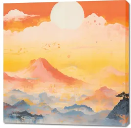 obraz-100x100cm-swit-nad-kraina-ciszych-gor