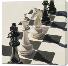 obraz-100x100cm-szach-i-mat