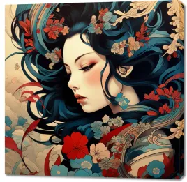 obraz-100x100cm-szeptucha-w-ogrodzie