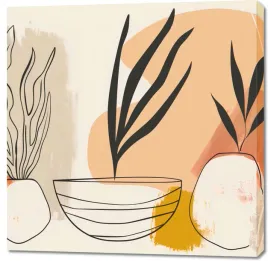 obraz-100x100cm-szkice-botaniczne